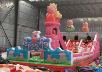 Bouncy castle Outdoor large trampoline square Outdoor Indoor small playground Toy park Slide Children