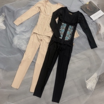 Italian Carvico blue and white porcelain long sleeve trousers breasted body carving A810