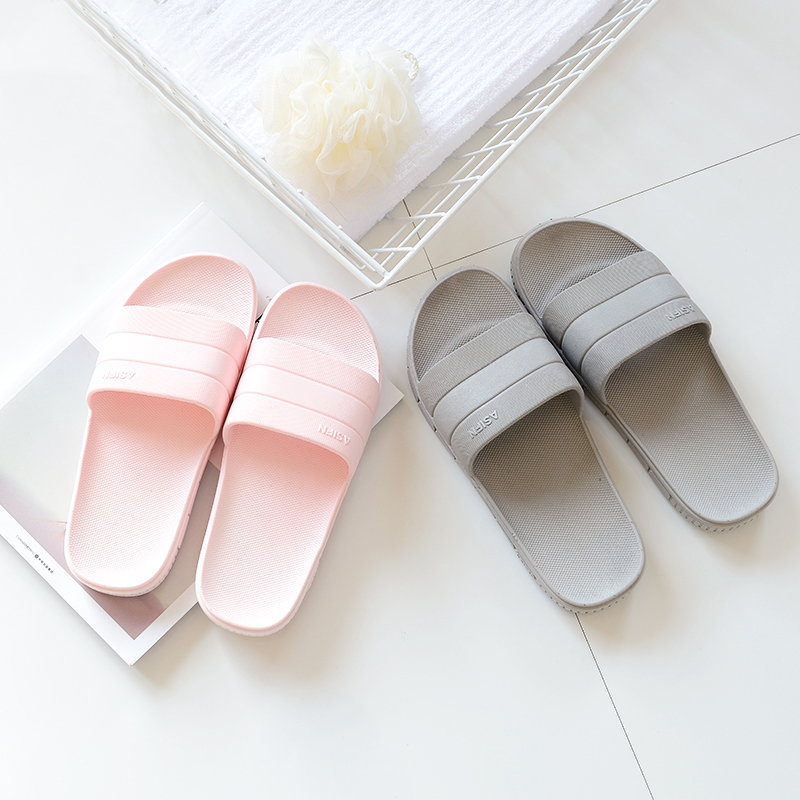 Summer bathroom slippers women's home indoor non-slip padded bottom couples bath plastic sandals shoes men's summer