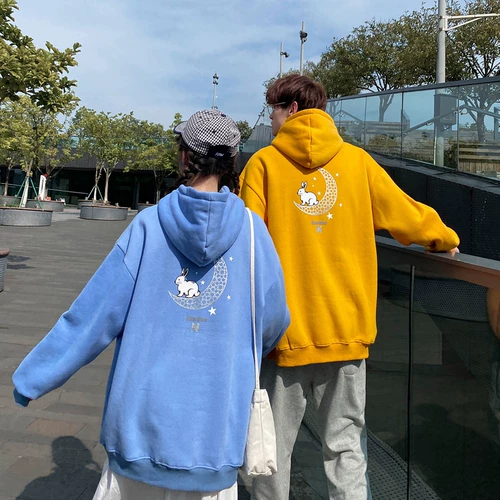 Осенняя демисезонная небольшая дизайнерская брендовая парная одежда для влюбленных, толстовка, тренд сезона, 2020, оверсайз