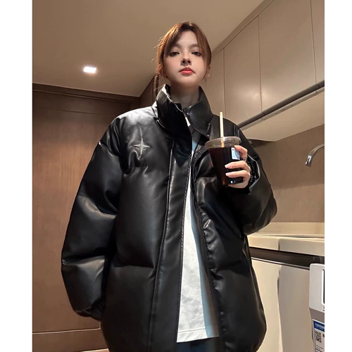 Tide, полиуретановая парная одежда для влюбленных, зимний пуховик, куртка, популярно в интернете, в корейском стиле, увеличенная толщина