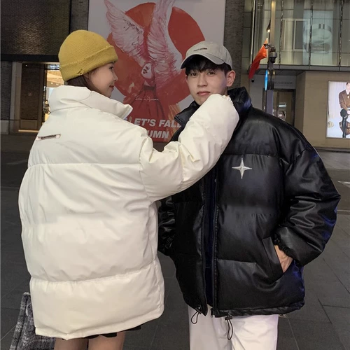 Tide, полиуретановая парная одежда для влюбленных, зимний пуховик, куртка, популярно в интернете, в корейском стиле, увеличенная толщина