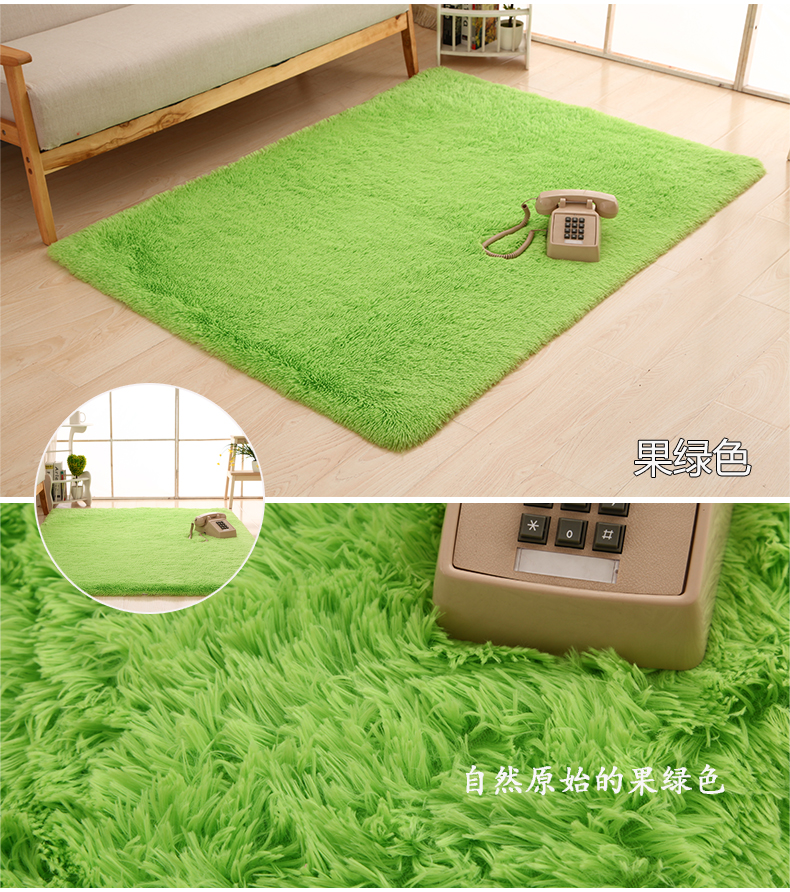 Silky thảm dày có thể được nước cuốn trôi màu thảm thảm mượt phòng khách bàn cà phê ngủ cạnh giường ngủ thảm Continental - Thảm thảm gấp gọn