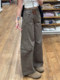 American Army Green Multi-Pocket Scimitar Pants Women's Spring 2026 New Loose Slim Versatile Wide Leg Work Casual Pants