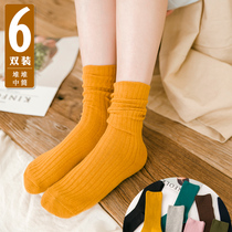 dui dui wa female socks Korean socks autumn and winter womens stockings Japanese cotton socks College wind nv wa zi