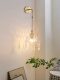 Creative and Personalized Warm Bedside Wall Lamp, Simple Modern Light Luxury Corridor Crystal Wall Lamp, French Mid-Century Bedroom Lighting Fixtures