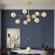 Nordic Modern Minimalist Living Room Chandelier Light Luxury Creative Internet-Famous Master Bedroom Dining Room Starry Sky Glass Magic Bean Lamp