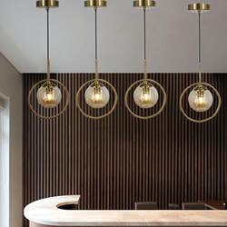 Nordic Restaurant Chandelier, Modern and Simple, Elegant Bedroom Bedside Chandelier, Personalized Light Luxury Dining Table Bar Glass Lighting Fixtures