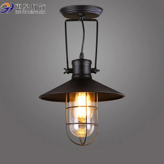 Loft Wall Lamp for Corridor, American Retro Balcony Single-Head Wall Lamp, European-Style Outdoor Waterproof Wrought Iron Wall Lamp