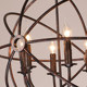 Loft Creative Stylish American Retro Restaurant Chandelier Industrial Style Cafe Study Round Iron Chandelier