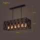 Nordic Art Creative Personality Retro Lighting Bar Counter Industrial Style American Wrought Iron Restaurant Lamp Wrought Iron Chandelier
