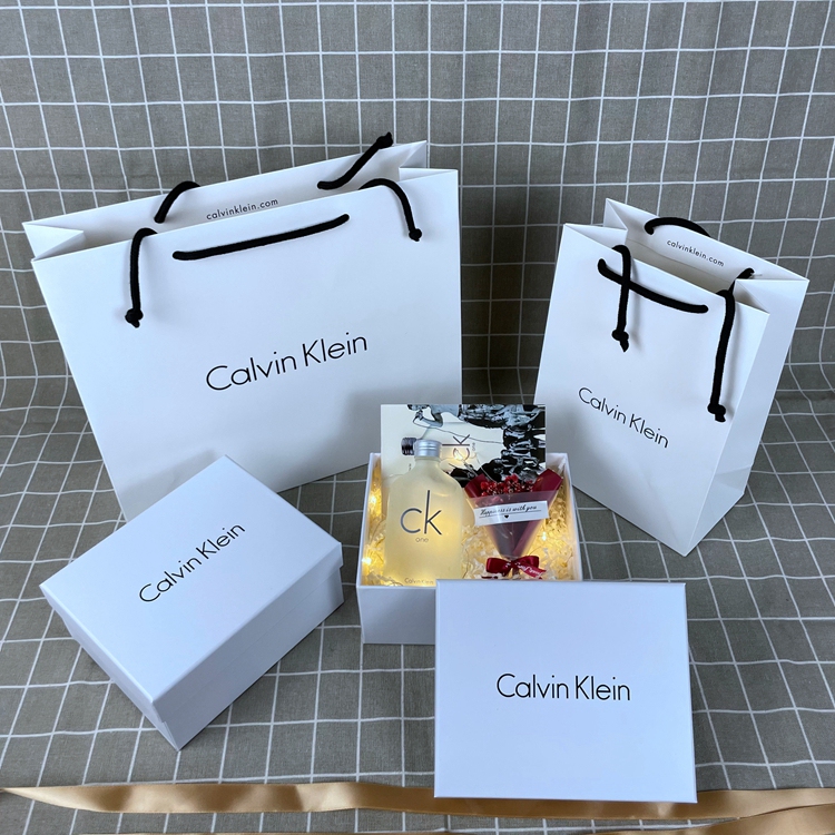 Small Ck Gift Bag Paper Bag Handbag Small Medium Belt Intimates Intimates Bag Men's Perfume Gift Bag