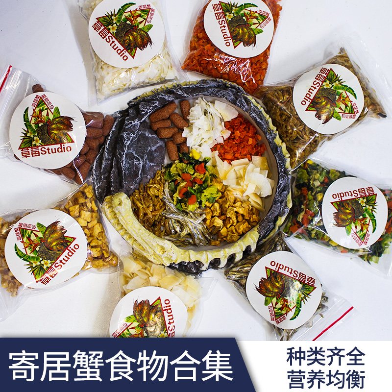 Hermit Crab Food Snacks Pet Supplies Food Feed Coconut Slices Dried Mixed Vegetables Dried Apple Dried Fish
