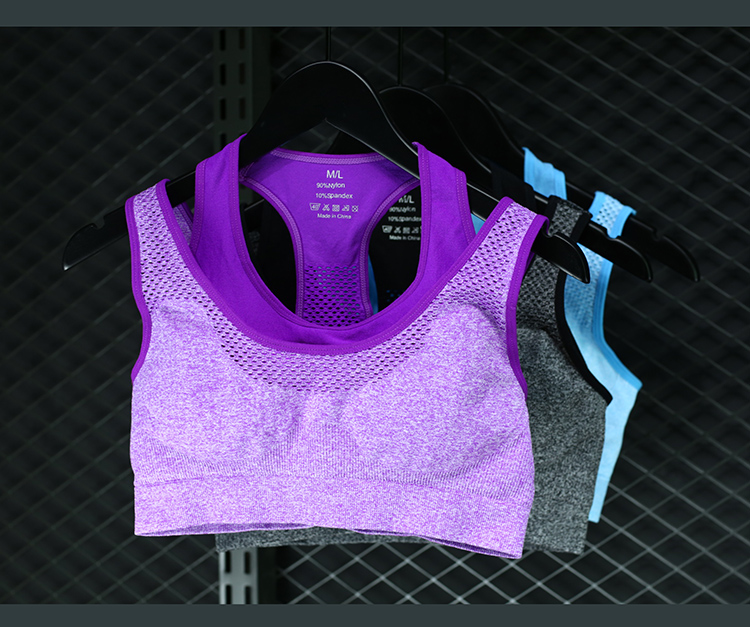 Thể thao đồ lót chống sốc chạy thể dục vest phong cách nữ thu thập giả hai mảnh của yoga ngủ không có dấu vết không có vòng thép áo ngực áo thun tập gym