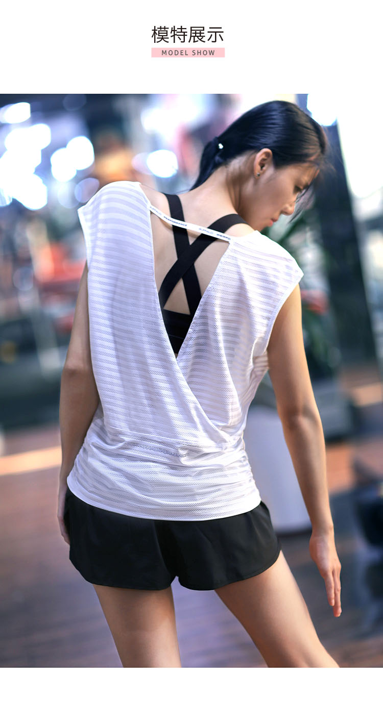 Nhanh chóng làm khô vẻ đẹp thoáng khí lại không tay T-Shirt tập thể dục chạy đào tạo lưới thể thao rỗng ngắn tay yoga quần áo áo sơ mi nữ áo ba lỗ gymshark