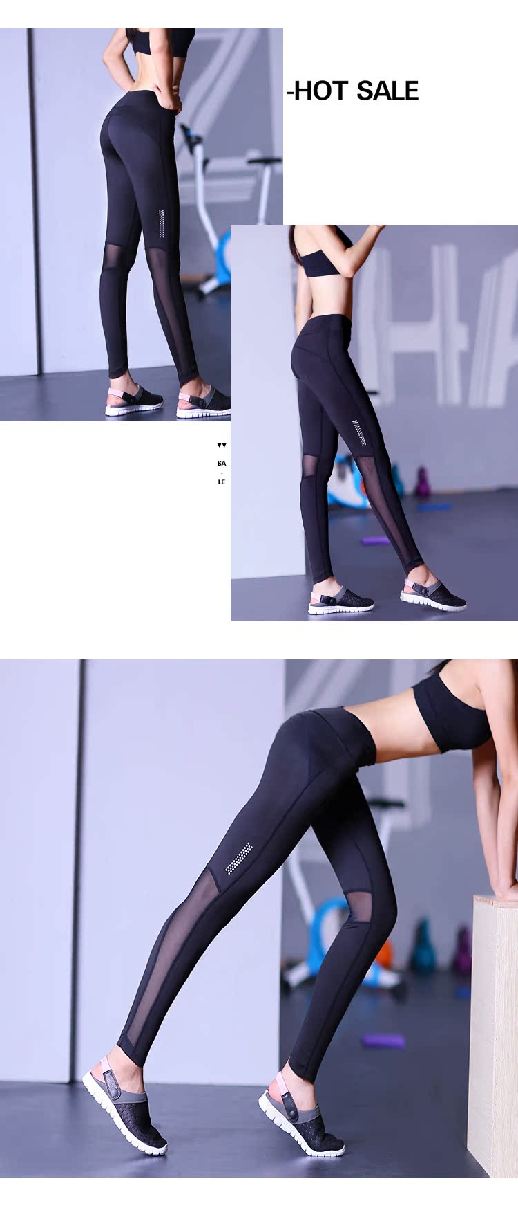 Chính tả phản chiếu nhanh khô quần căng hông giảm béo tập thể dục chạy đào tạo yoga Slim chín quần phụ nữ quần thể thao nam adidas