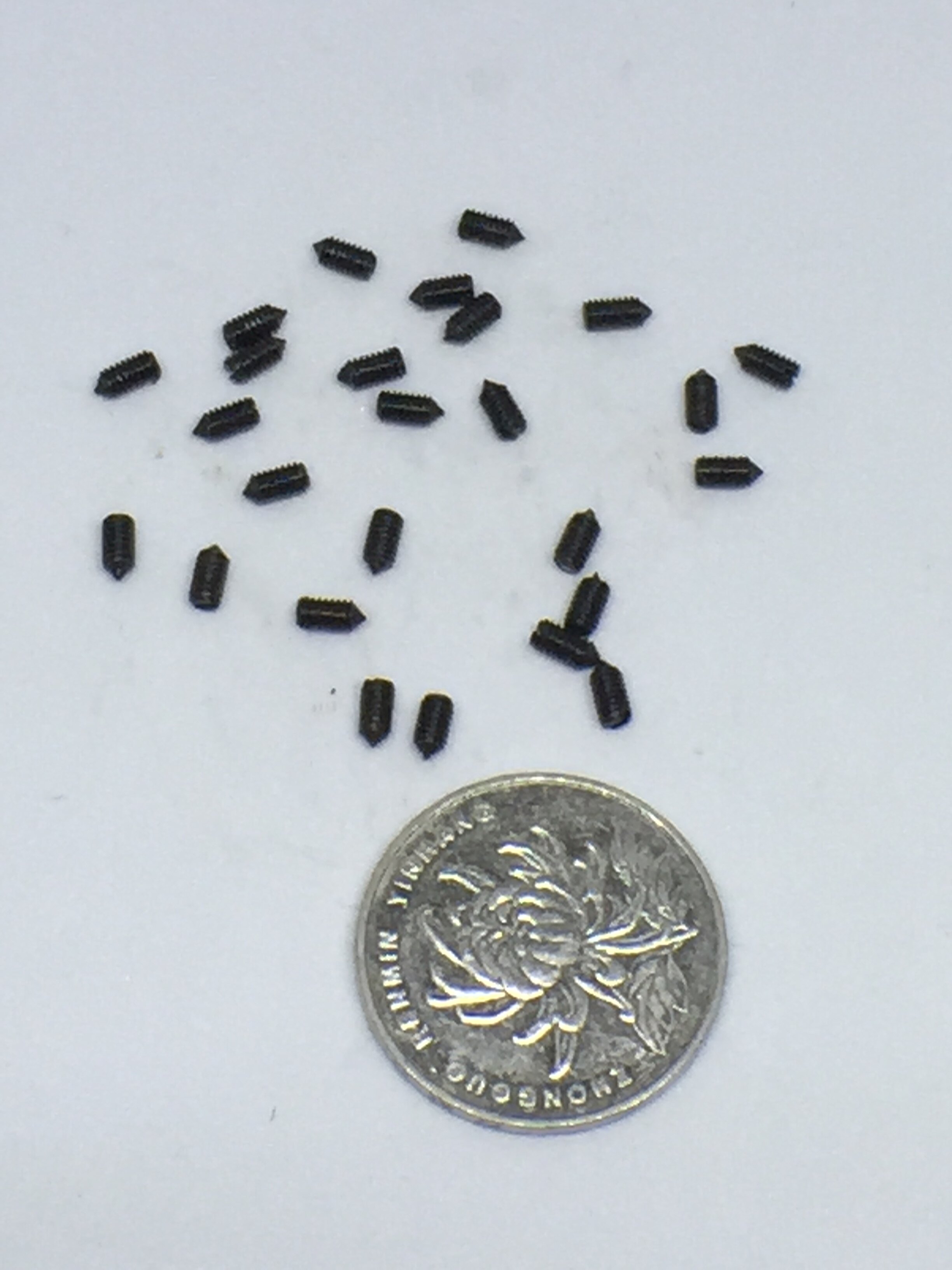 M2M2 5M3 blackened 4 grade 8 one-word tip set screw GB71 headless machine rice top wire stop screw