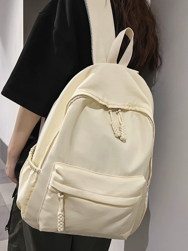 Ранец, черная вместительная и большая сумка через плечо, рюкзак, подходит для студента, для средней школы