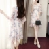 Đầm voan nhỏ 2019 Mới Phụ Nữ Hoa Trumpet Tay Áo Eo Siêu Tiên Dài Kiểu Hàn Quốc - Sản phẩm HOT váy bầu đẹp Sản phẩm HOT