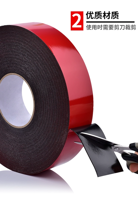 Red Film Black Sided Babble Băng Super Strong PE Dính Tên Dính Xe Bọt Keo dán tường Ngoại thất Băng Băng Kim loại Bảng tên acrylic với khối lượng siêu lớn Keo dán hai mặt