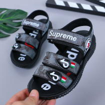 Boys sandals 2021 new Korean summer soft-soled middle school childrens student boys beach shoes non-slip childrens childrens shoes