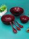 Wuhe Melamine Bowl Shaxian Small Imitation Porcelain Bowl Easy to Clean and Not Hot Japanese Bowl Large Medium Red and Black Two-Color Bowl Resin