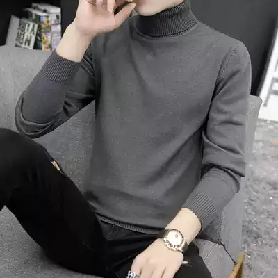 Turtleneck sweater men Korean Fashion Fashion 2020 Autumn and Winter new men's base shirt long sleeve slim handsome handsome