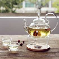 Heat-resistant Glass Teapot with Filter Teapot Thickened Transparent Glass Teapot Tea Set 