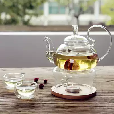 Heat-resistant Glass Teapot with Filter Teapot Thickened Transparent Glass Teapot Tea Set 