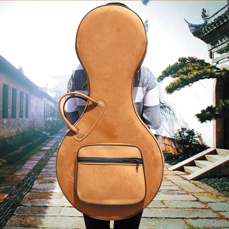 Zhongruan Qin box imitation deerskin velvet Zhongruan Qin box with humidity meter anti-fall moisture-proof shockproof Ruan hard box bag cover