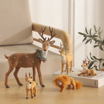 Christmas decorations Christmas tree ornaments 2023 new scene layout simulated elk deer doll Christmas deer