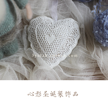 3yulab peach heart lace resin light extravagant pins Christmas gift Christmas tree pendant accessories