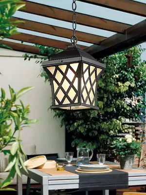 European outdoor chandelier sun lamp American pastoral courtyard terrace aisle Pavilion grape rack waterproof chandelier led