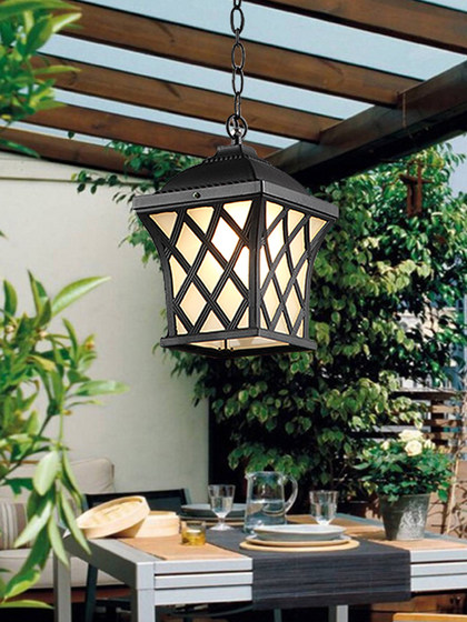 欧式户外吊灯防水阳台灯美式田园庭院露台过道凉亭葡萄架灯具led