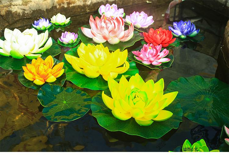 Mô phỏng hoa sen lá giả xanh trang trí cảnh quan cho Phật nhảy đạo cụ bể cá ao hoa nhựa 10 nhân dân tệ - Hoa nhân tạo / Cây / Trái cây lan giả hạc rừng