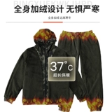 Утепленный хлопковый удерживающий тепло камуфляжный эластичный износостойкий комплект для работы, защита от ожогов