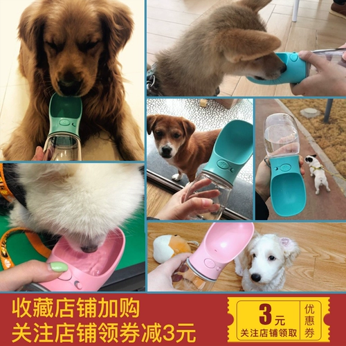 Собаки из чайников, вода, вода, вода, питьевая вода, домашняя кошка, плюшевые с портативной портативной бутылкой с водой на открытых продуктах.