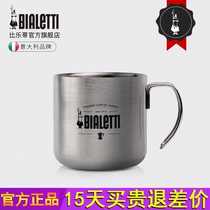 Biletti stainless steel anti-scaling cup double-layer coffee cup oleo-industrial wind retroins coffee cup mark cup