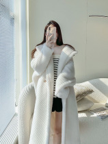 2023 autumn winter fur integrated M Home Milk White Teddy Bear Large Coat Leather Grass Grain Cashmere Medium Long jacket