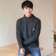 Mẫu áo thu đông phiên bản Hàn Quốc áo len cổ tròn nam nửa cổ cao thanh niên học sinh ấm áp áo len thủy triều