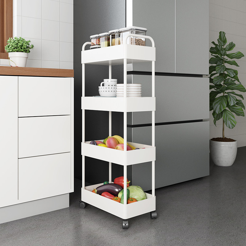 Kitchen Nip Sewn Shelving Shelf Floor Multilayer 20cm Wide Ultra Narrow Fridge Gap Rack Leaning Wall 30cm Side Containing Layer Shelf