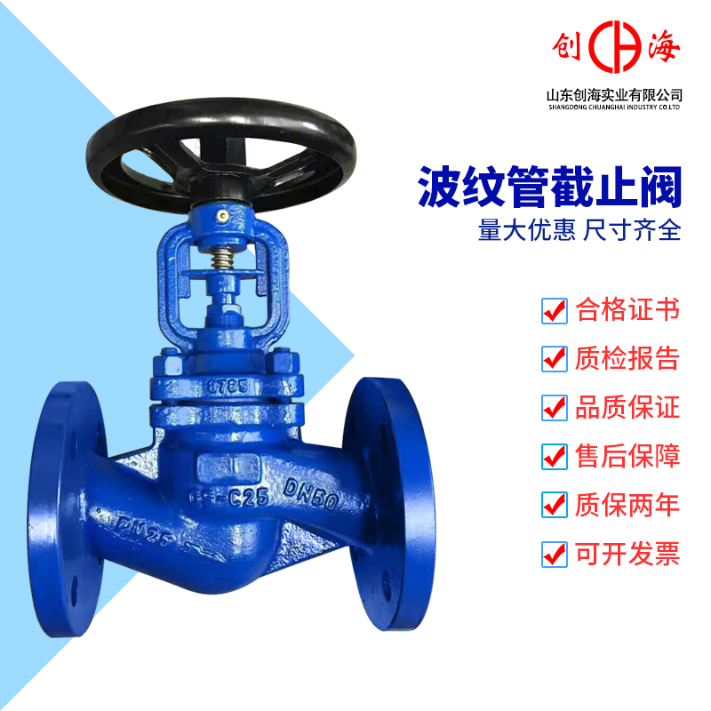 Bellows globe valve high temperature resistant cast steel forging flange steam valve WJ41H-16C DN50 100 150