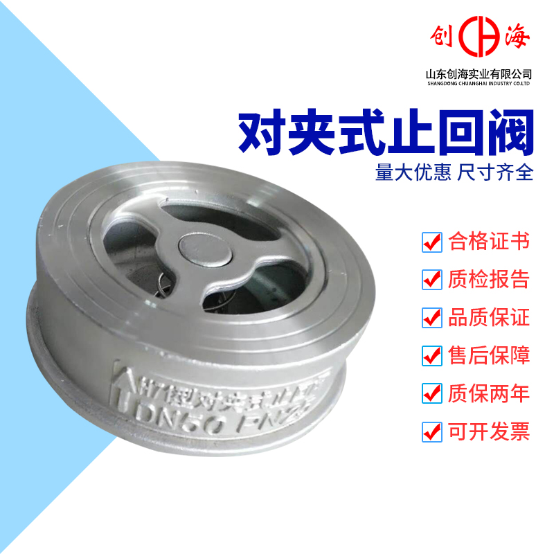 Stainless steel pair clamp check valve H71W-16P304 flange tap water stop backstop valve switch DN100