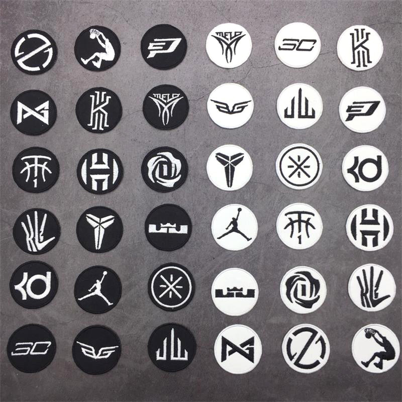 Nba Basketball Personal Logo Kobe Curry Lebron Embroidered Badge Small Patch Decorative Cloth Patch Nba Basketball Personal Logo Kobe Curry Lebron Embroidered Badge Small Patch Decorative Cloth Patch