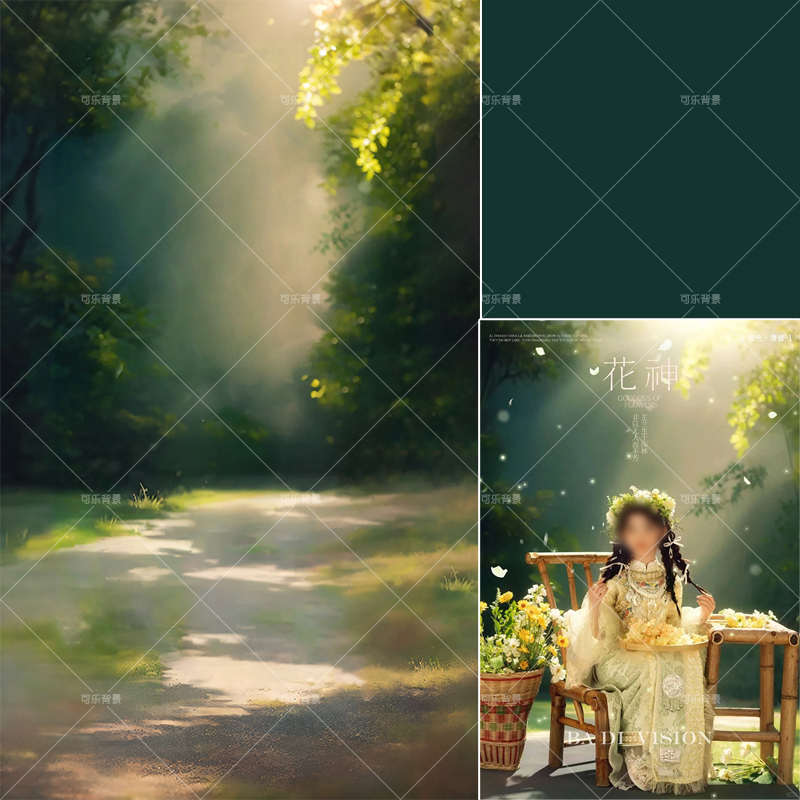 New Flower Goddess Series Children's Fantasy Forest Photography Background Cloth Girl Fairy Tale Indoor Photo Background Cloth