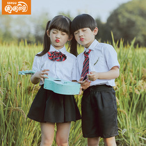 Kindergarten garden uniforms summer school uniforms set primary school children English style school uniforms college style uniforms cotton summer