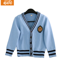 Boys sweater 2018 autumn new girl sweater pure cotton baby sweater primary school uniforms kindergarten uniforms