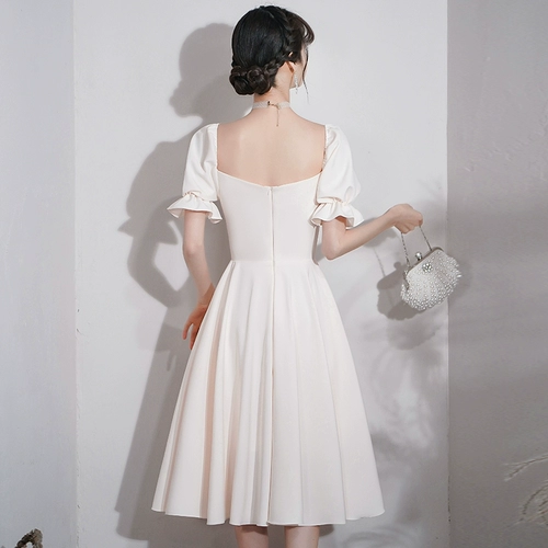 Платье подружки невесты, белое вечернее платье, юбка, подходит для подростков