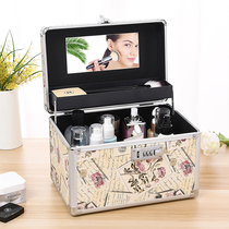 Cosmetic bag large capacity portable super large cosmetic case portable password lock beauty cosmetics storage box suitcase
