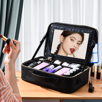 Cosmetic bag with mirror female portable large capacity large cosmetic case portable cosmetics storage bag 2021 New
